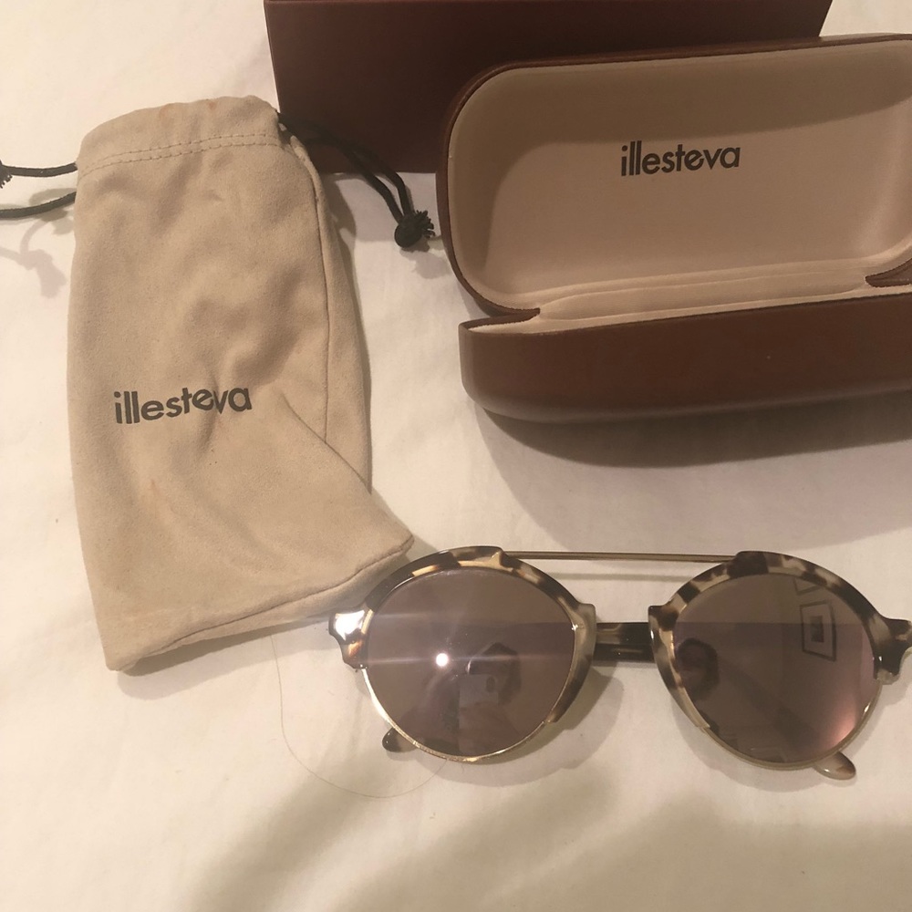 Illesteva pink mirrored sunglasses